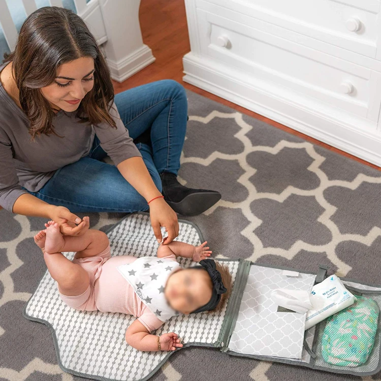 Waterproof Padded Travel Portable Baby Changing Diaper Pad Mat