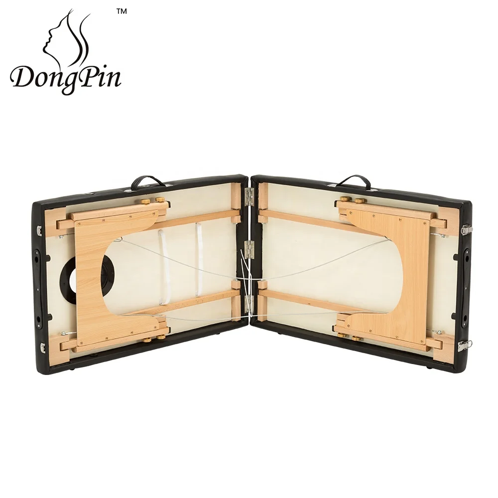 Adjustable portable massage tables wooden folding facial table