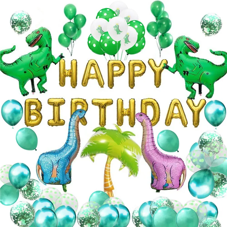 
Animal Theme Boys Birthday Party Supplies Dinosaur Balloons Birthday Party Large Custom Foil Balloons Wholesale 