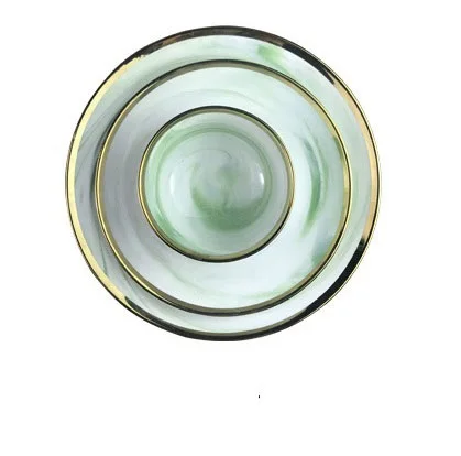 Promotion Home Restaurant Marble Ceramic Dinnerware sets 12 pieces porcelain tableware set table top dinner plate salad plate