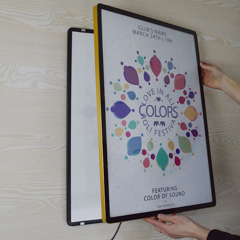 Standard size led light box led light box picture frame led light box