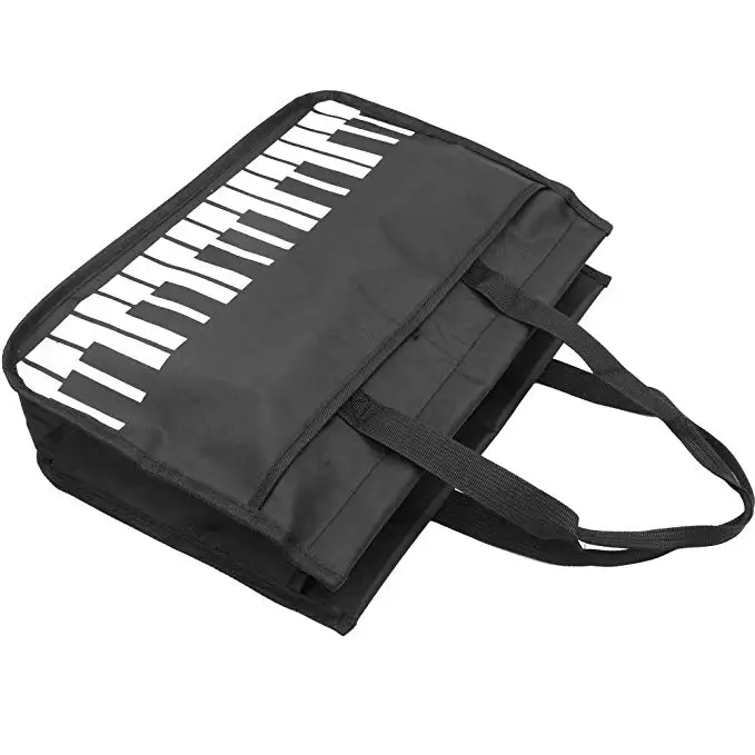Piano Keys Music Handbag,Waterproof Oxford Cloth Tote Bag Reusable Grocery Bag Shoulder Shopping Bag