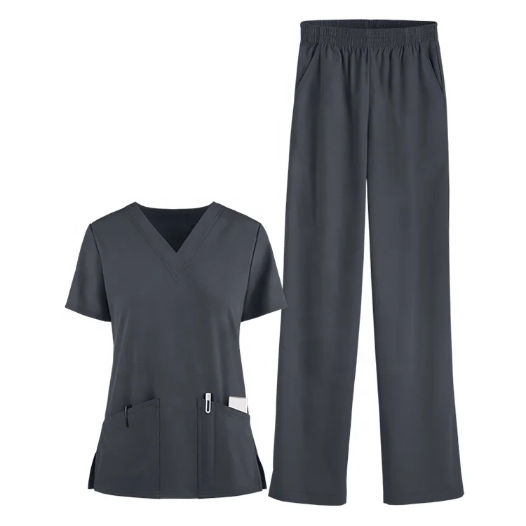 Anti-Wrinkle High Quality Grey Spa Uniform Spa Technician   Uniforms Beauty Salon Uniform
