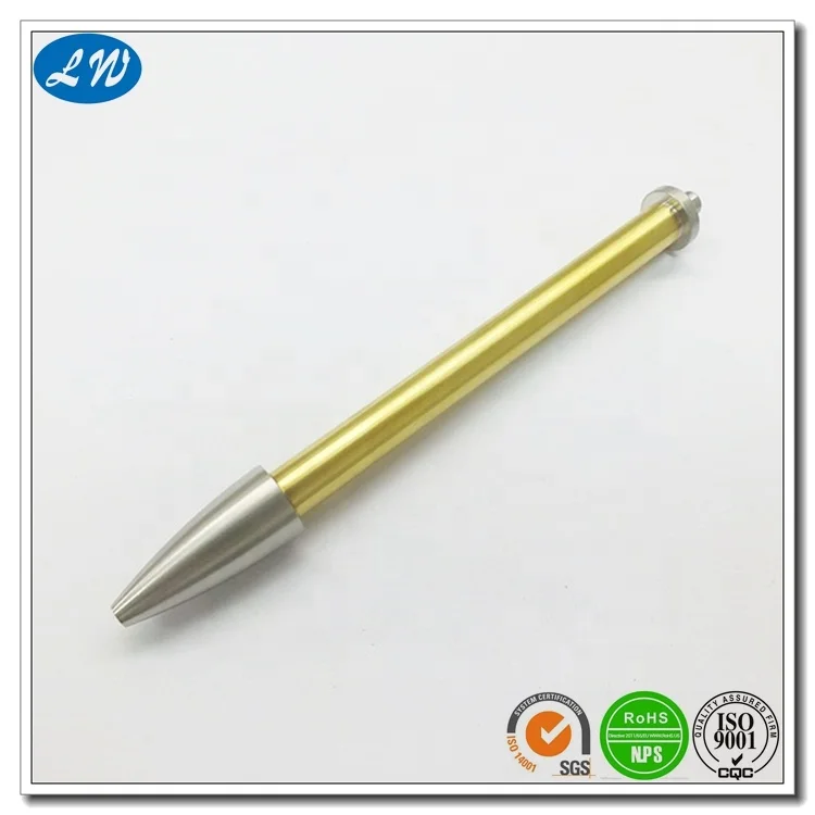 Ballpaint Pen Assembly Components Parts CNC Turned Machining Nickel Plating Brass Micro Machining Milling Aluminum Steel Alloys