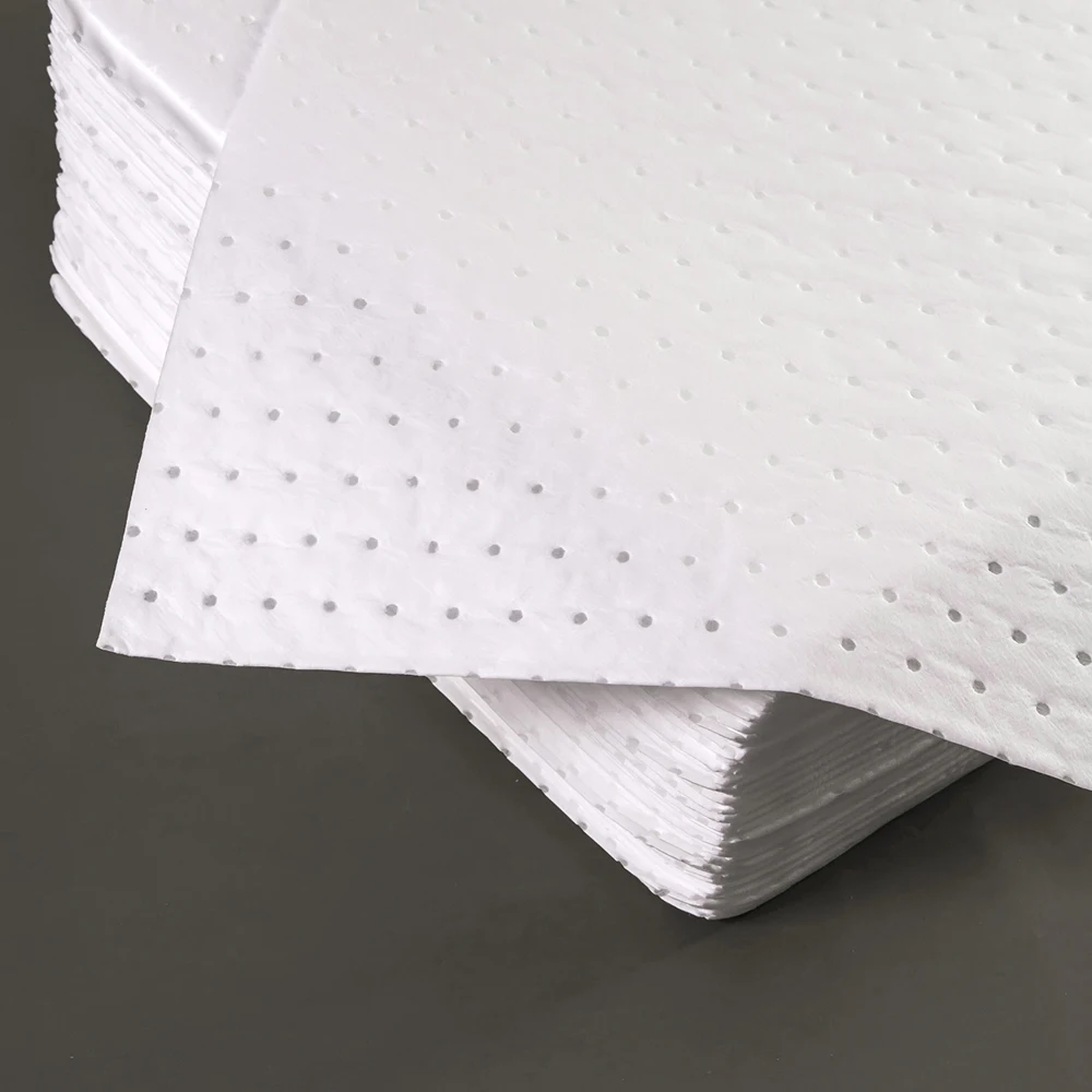 200gsm White  Oil Absorbent Sheets Polypropylene Only Oil Absorbent Sheets
