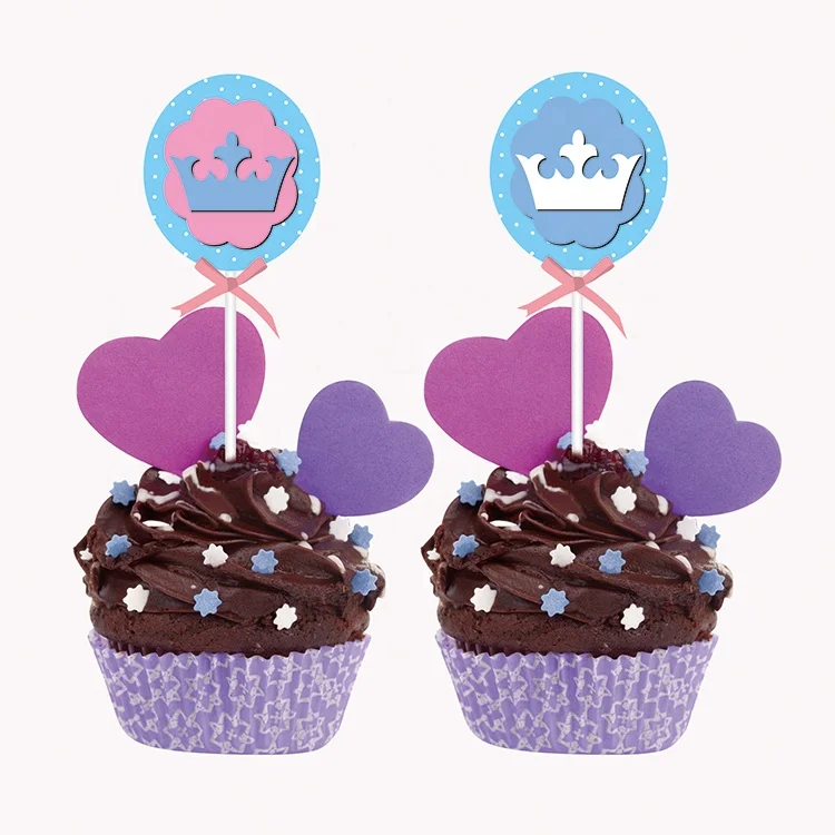3D Cake Decoration Crown Cupcake Topper Cake Decorate Topper for Birthday Party Decoration