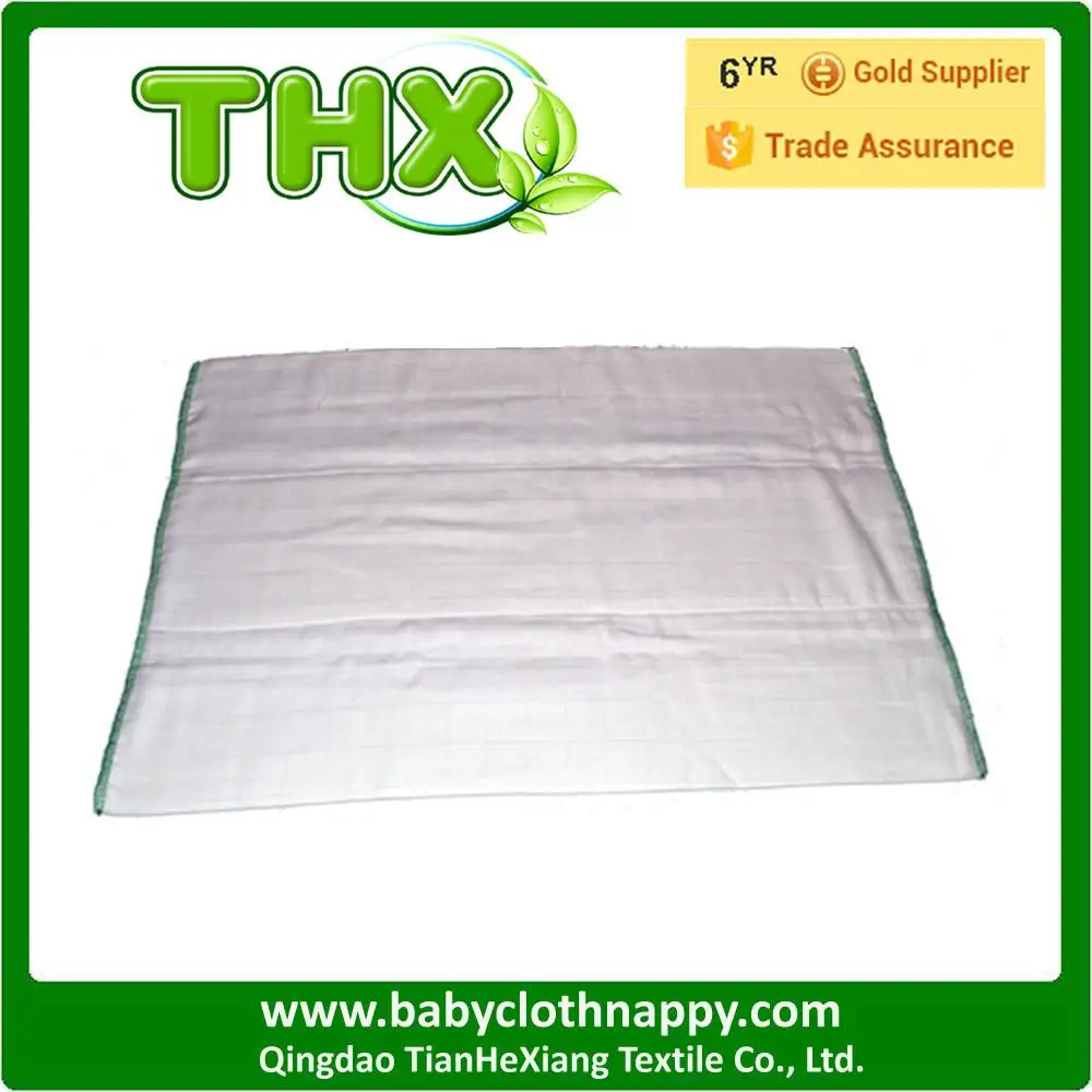 Soft and Absorbent Organic Cotton Bamboo Muslin Prefold Cloth Diaper