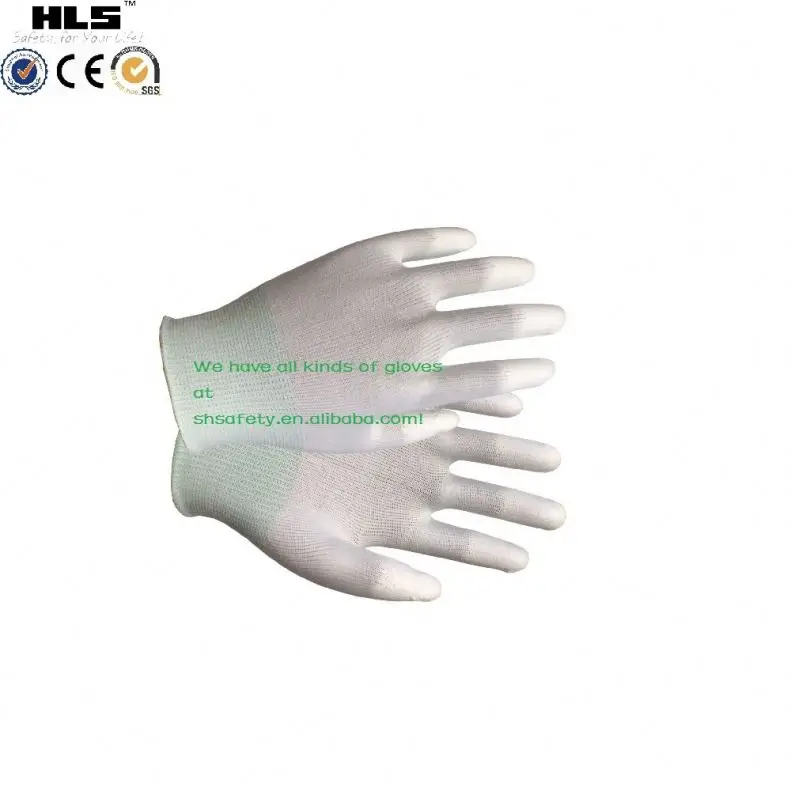 Высокое качество 13 калибр cut resistant level 5 подкладка из полиэтилена сверхвысокой молекулярной плотности покрытием черный PU защитные перчатки