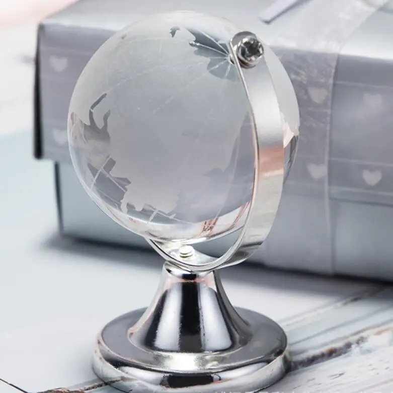 Beautifully Crafted Mini Crystal Globe Favors Wedding Souvenirs Decoration