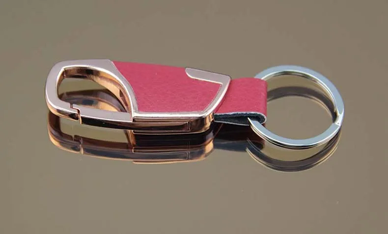 Factory Direct sale custom logo wholesale leather and zinc alloy bottle opener car keychain for men waist hanged Key Ring