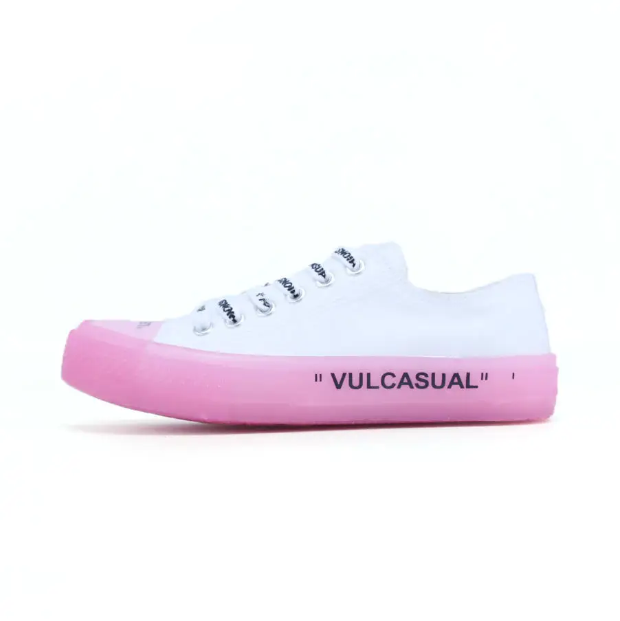 Transparent sole canvas shoes go well with ins casual shoes for students vulcanized shoes