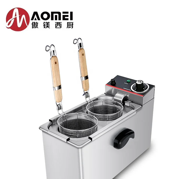 Catering equipment restaurant noodle boiling machine electric desktop 2 heads pasta cooker