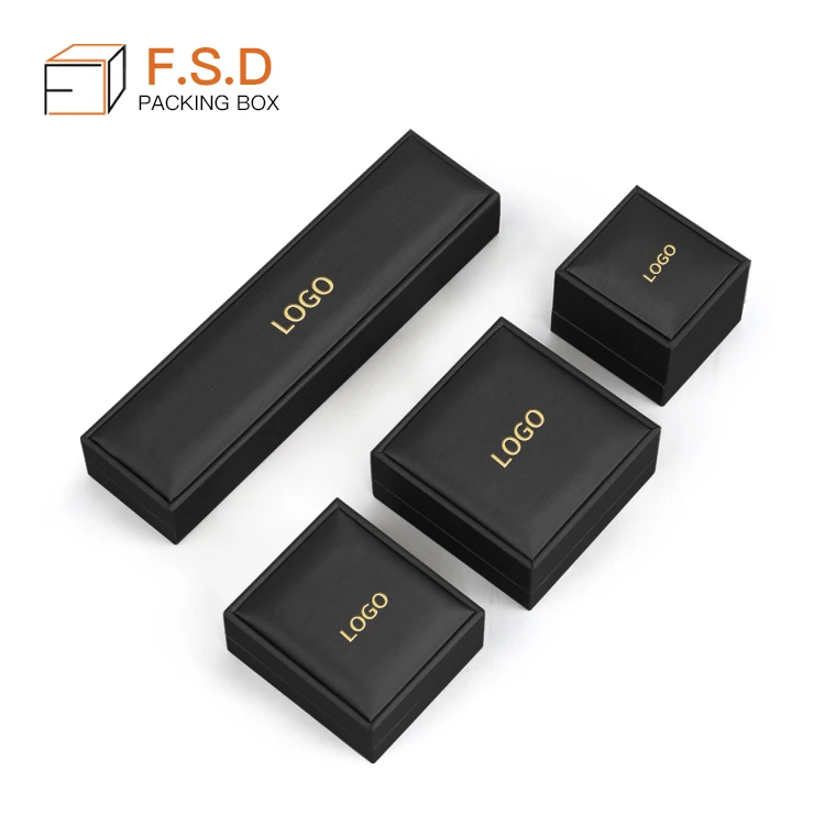 FSD Custom Logo Gift Packaging Box Pu leather Jewelry Box