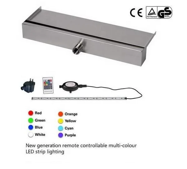 Wall Mounted Glass Fiber Stainless Steel Indoor Water Curtain Water Fountain for Outdoor