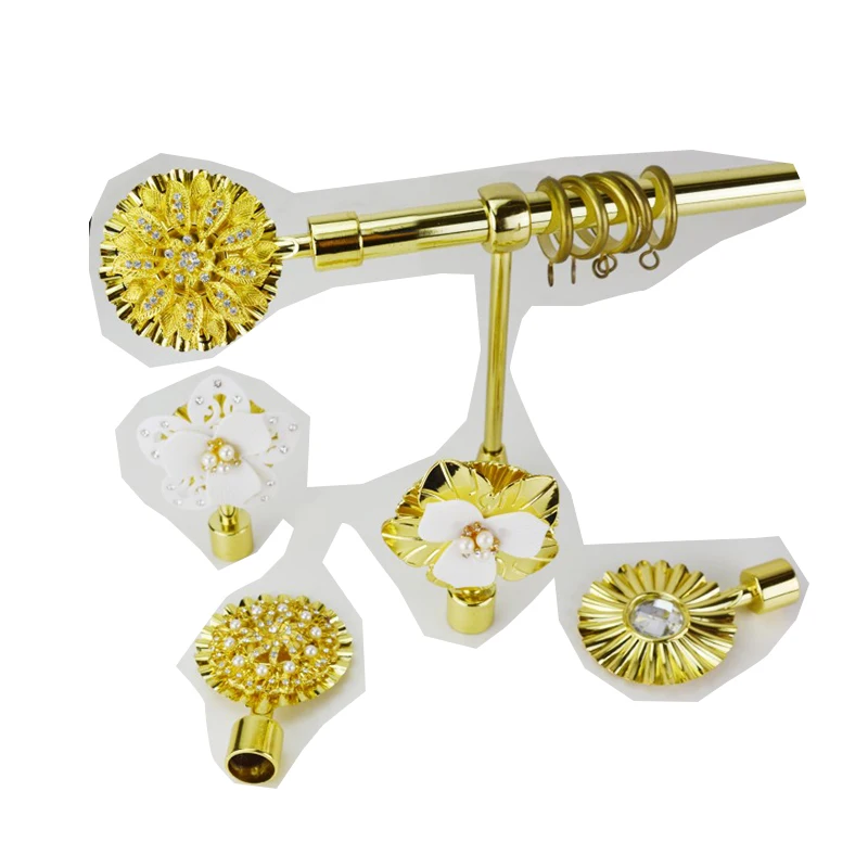 latest bronze  fashion design elegant royal & cheap curtain rod