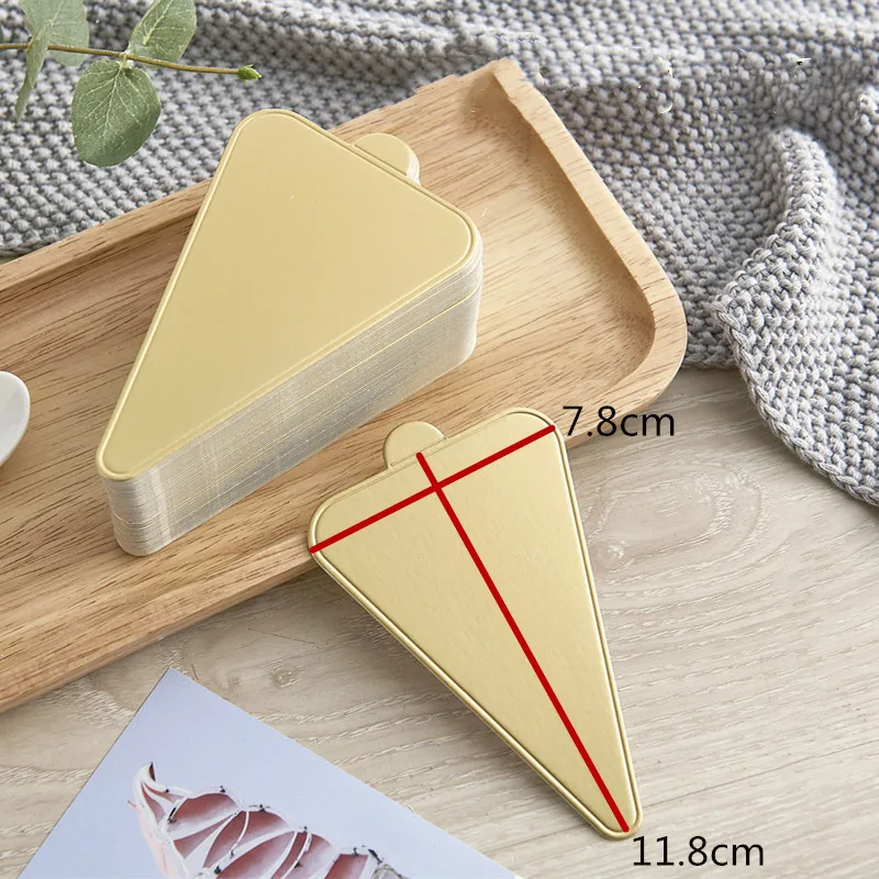 Оптовая продажа золотой и серебряный квадратный/круглый/прямоугольный/треугольный мини-фон для Мусса десертная доска для торта