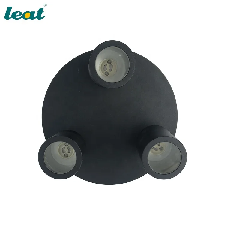 
2019 Round plate three heads down GU10 spotlight bar track lighting architectural light 