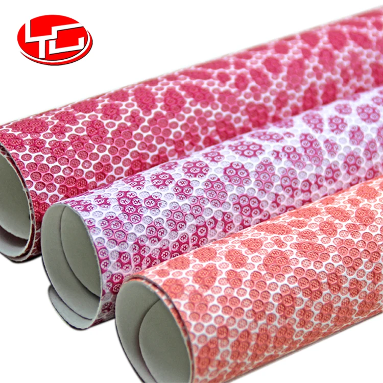 Online wholesale printing pattern glitter fabric leather shiny