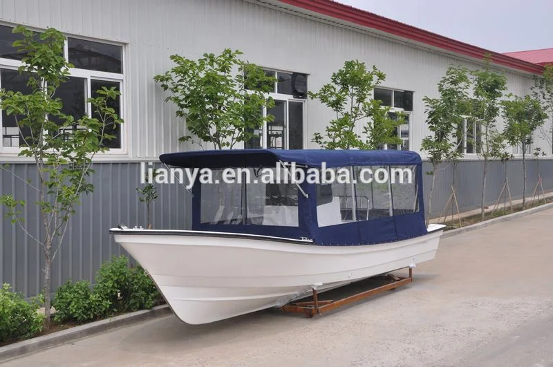 Liya 7.6m outboard steering four stroke Japan fiberglass panga boat