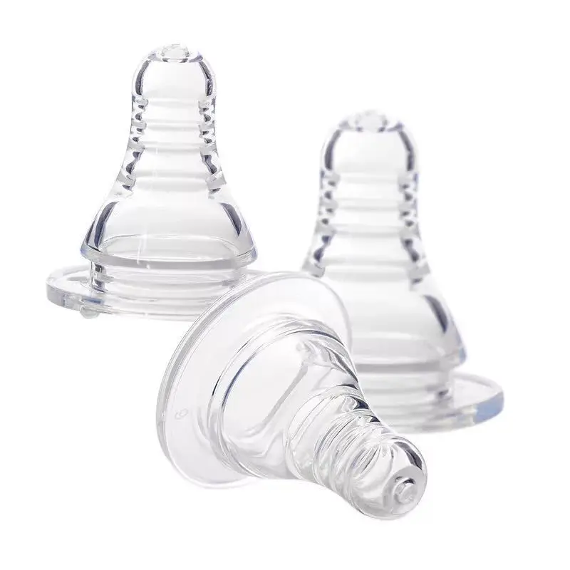 Natural Soft Silicone Pacifier Nipple Replacement Feeding Milk Bottle Standard Size for Infant Baby Nipple