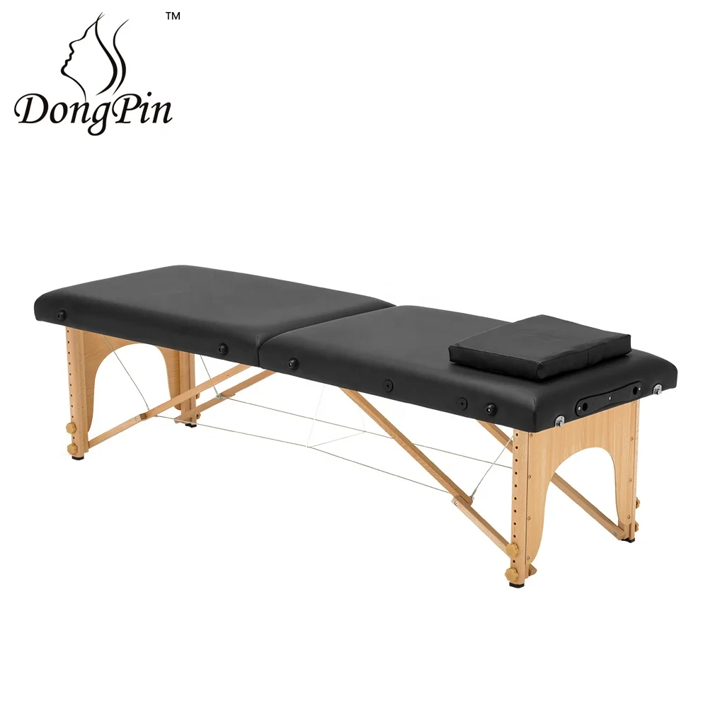 Adjustable portable massage tables wooden folding facial table