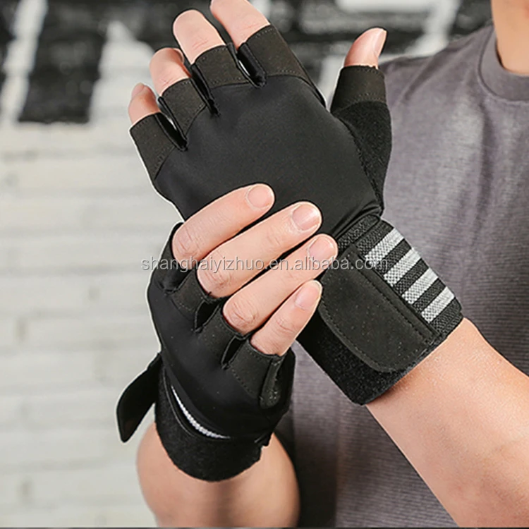 Customized Logo Available Gym Fitness Weight Lifting Gloves With Wrist Support