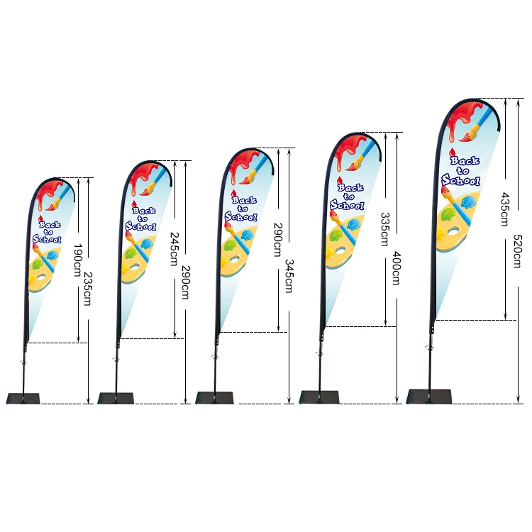 Наружная реклама, Стекловолоконный шест, полиэстер, флаг, каплеобразный баннер