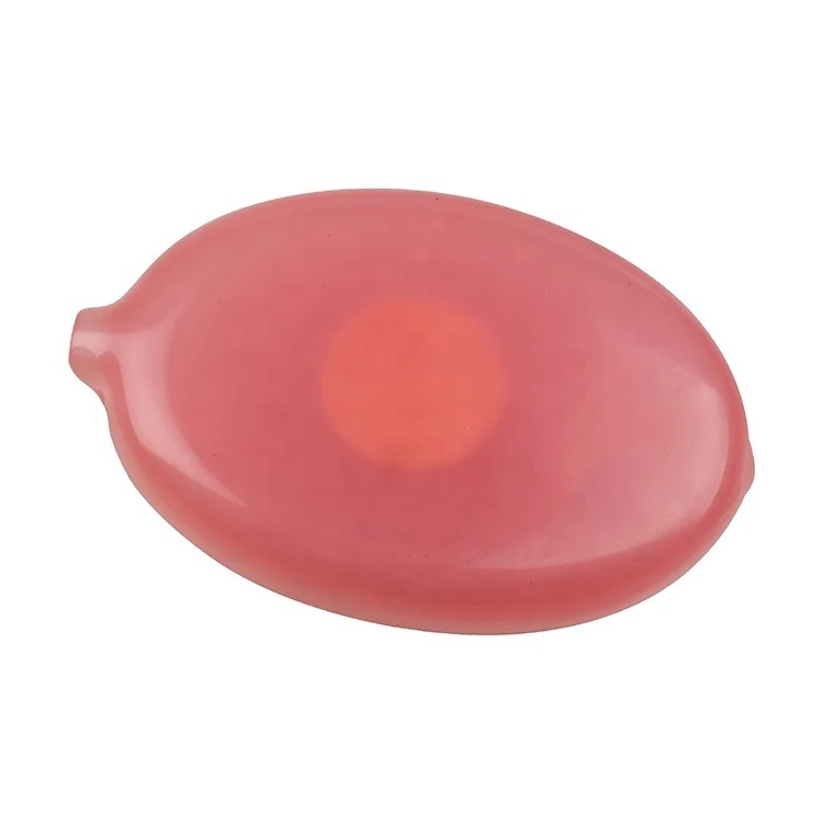 Free sample wholesales oval round yellow red pvc plastic squeeze coin purse clear coin purse coin holder