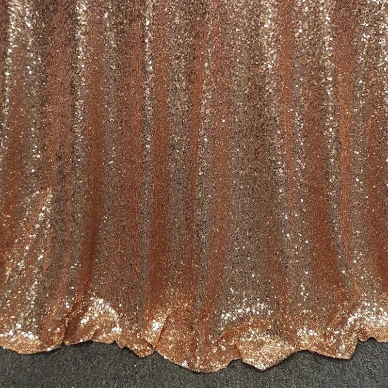 60/80/120cm Sparkly Material Cloth Rose Gold Sequin Glitter Round Tablecloth Wedding Party Decor