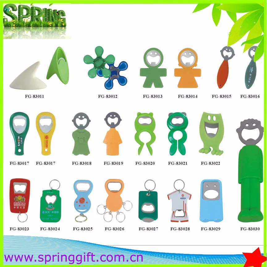 Promotion Custom Logo Coca Plastic Bottle Opener/Eco-Friendly  Metal  Beer Opener With Fridge Magnet