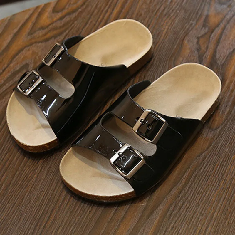 Children Slippers Leather Unisex Toddler  Slippers Shoes Kids Beach Slipper