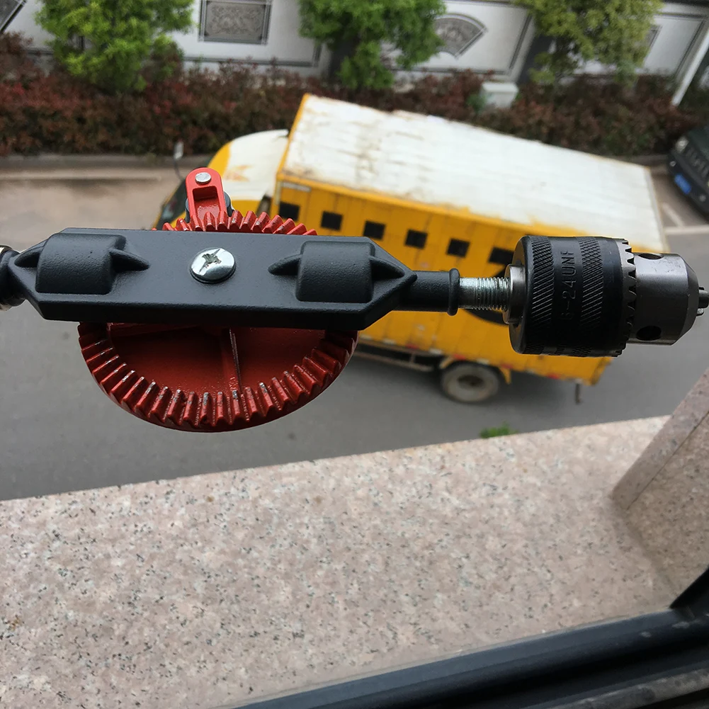 
Carbon Steel Hand Drill 1.5-10mm Chuck Hand Tools Double Pinion Wood Side Manual Turn 3 Jaws DUAD Gears 