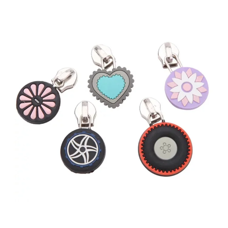 good quality Custom Made Slider Zipper pvc rubber plastic with Zip Head For Luggage/Casual Bags/cloth garments