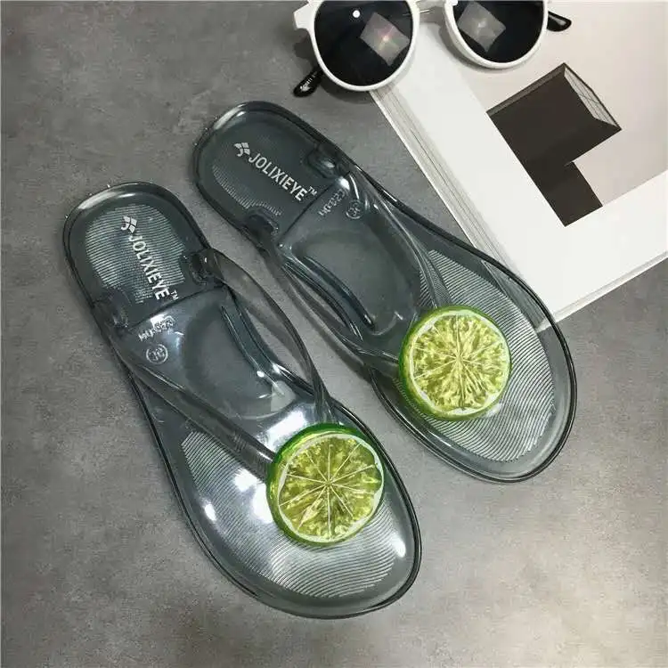 High Quality Flat Jelly Beach Summer Wholesale Women PVC Flip Flop slipper
