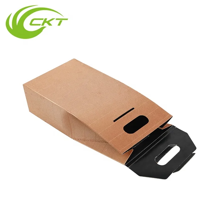 Corrugated Cardboard Brown Kraft Paper Packaging 2 And 6 Pack Bottle Wine Box Bag Holder