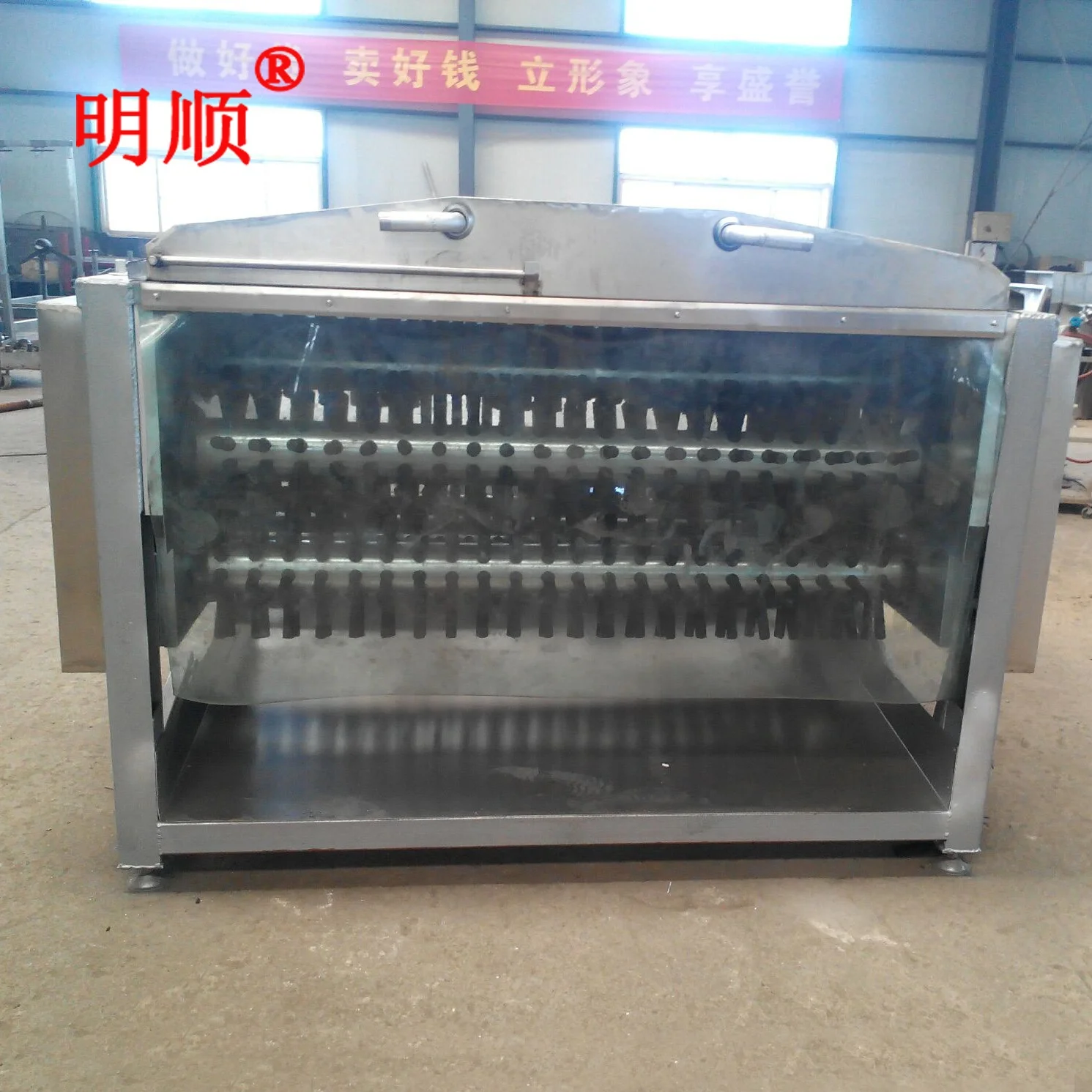 
sheep slaughtering line / sheep slaughterhouse plant /6 roller goat hair removal machine 