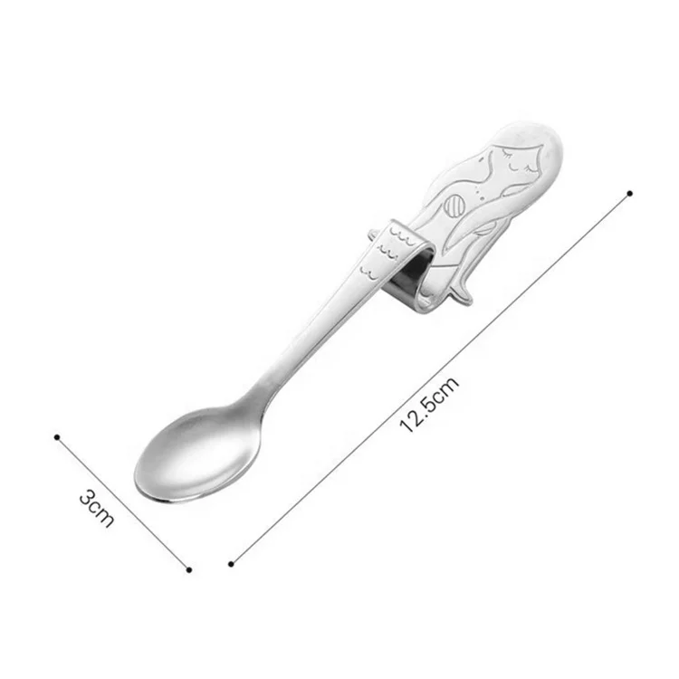 Mermaid Coffee Spoon Curved Stainless Steel hanging spoon