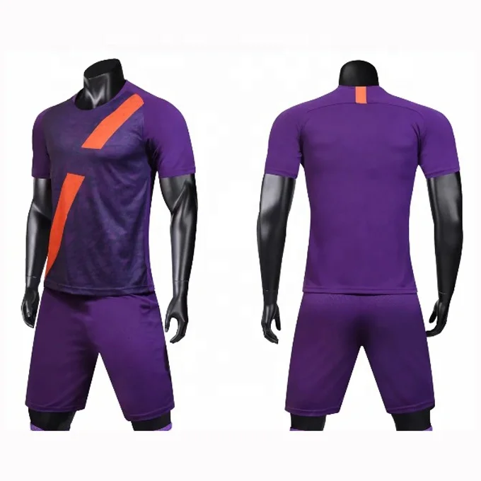 In stock Professional Custom Your Own Logo PurPle Soccer Team Uniform