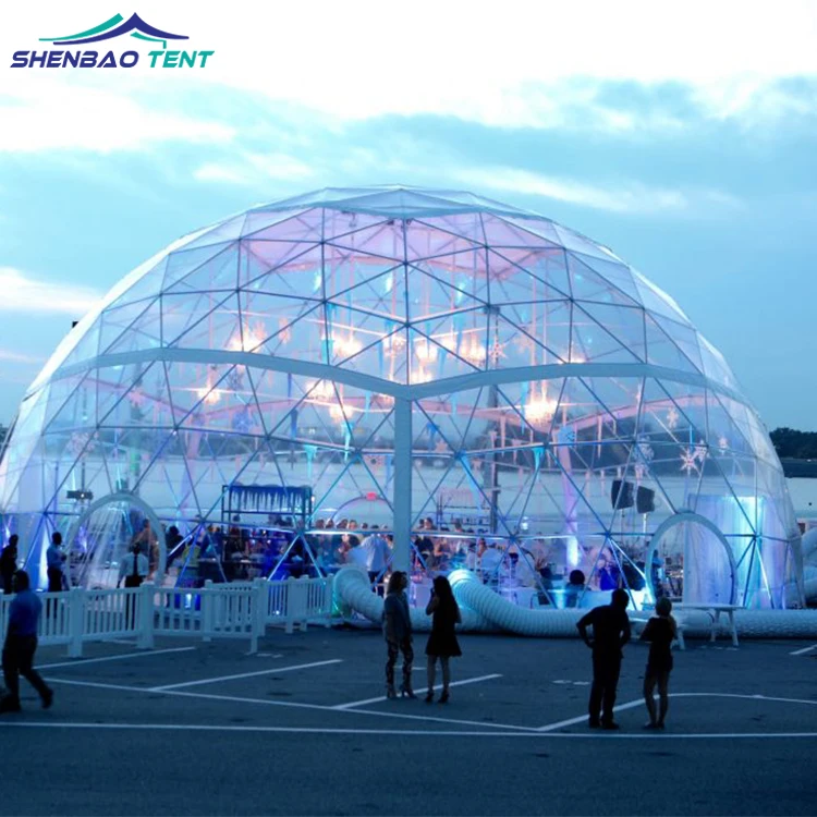 Transparent Fireproof Clear Geodesic Dome Outdoor Tents For Party