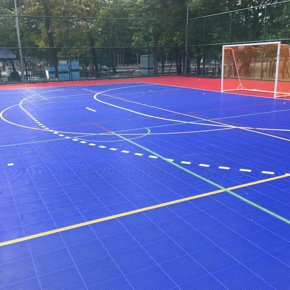 
Anti slip interlock waterproof vinyl covering basketball courts outdoor floor tile 