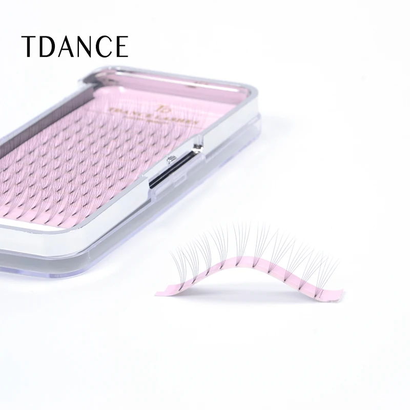 Factory Retail Premade Fan 4D 5D Russian Volume Lashes C D Curl Eyelash Extension 0.07 0.10 Individual Lashes Natural Long 1tray