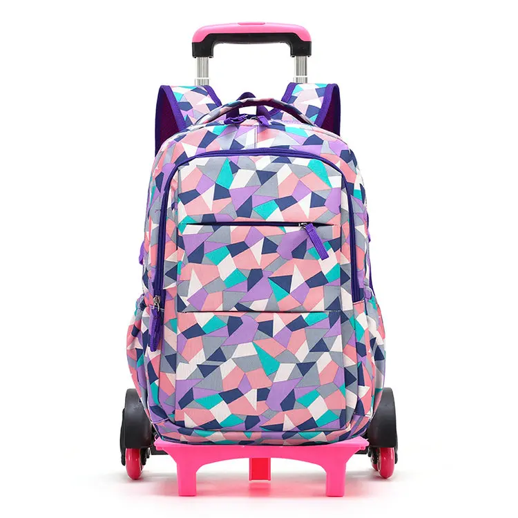 Lymech 2019 Wholesale Student The Trolly Trolley Back To School Backpack Bag With On 6 wheels For Kids Girls Boys Children
