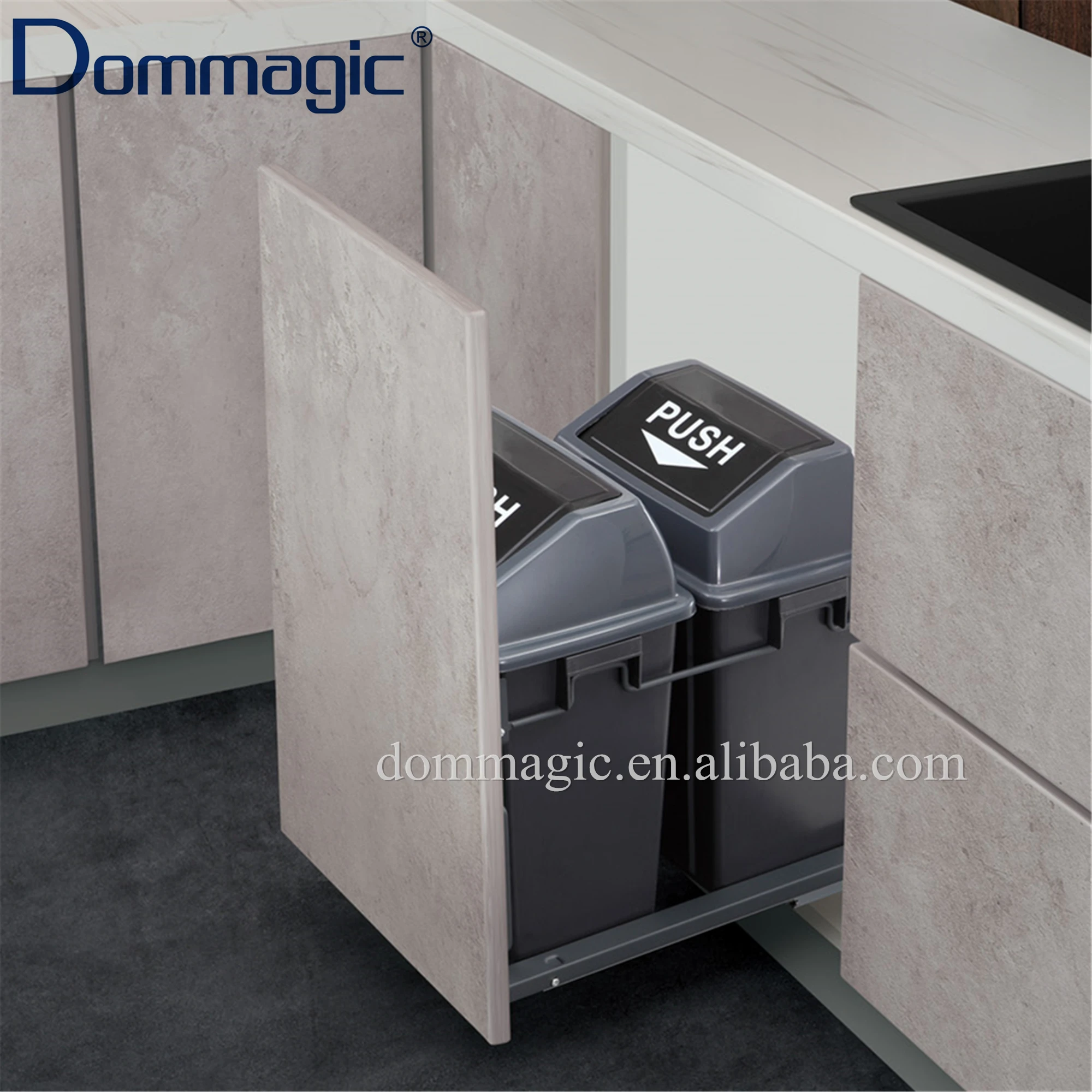 Kitchen Cabinet Pull Out Waste Bin 15L/20L/30L/40L PP bins
