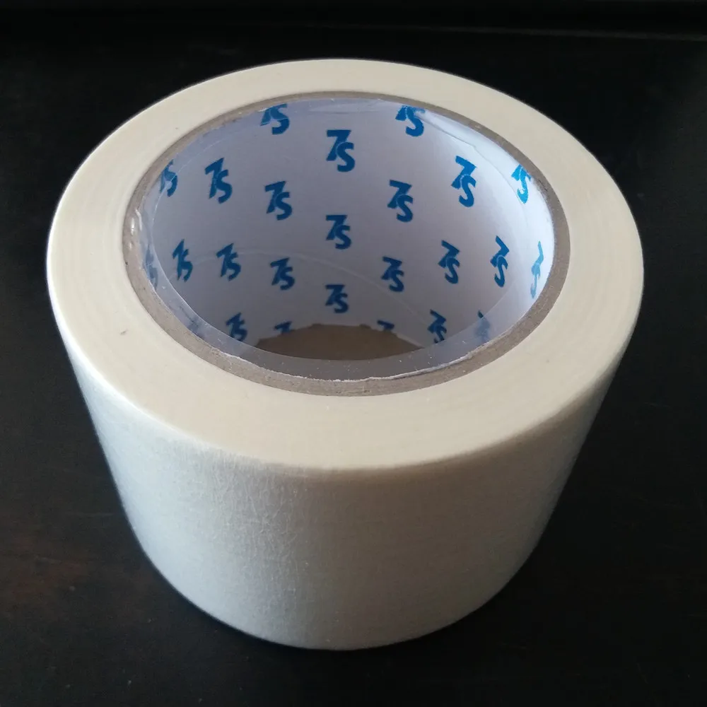 General purpose for painting white yellow masking tape from 10meter to 50meter oem brand logo printed on inner paper core