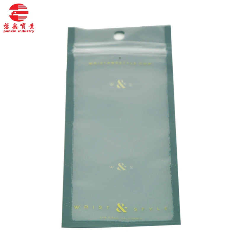 waterproof zipper top plastic shipping pouch bags for premium watch accessories