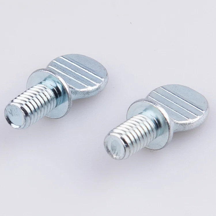 Manufacturer Supply Custom Carbon Steel Zinc Plated Round Head Spade Racket Hand Tight Thumb Screw