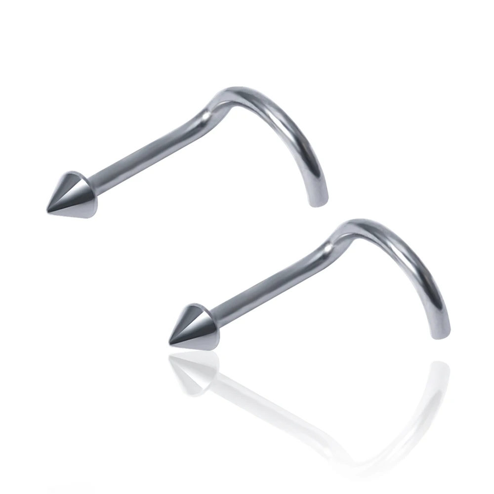 
Surgical Steel 316L Stainless Steel Body Piercing Jewelry Nose Bone & Screw Nose Ring & Stud For Women Girls Men Boys 