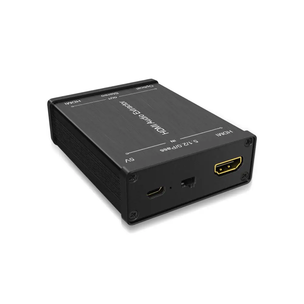 4K*2K HDMI Audio Extractor, HDMI to HDMI + optical/toslink +3.5mm stereo audio, support Dolby/DTS