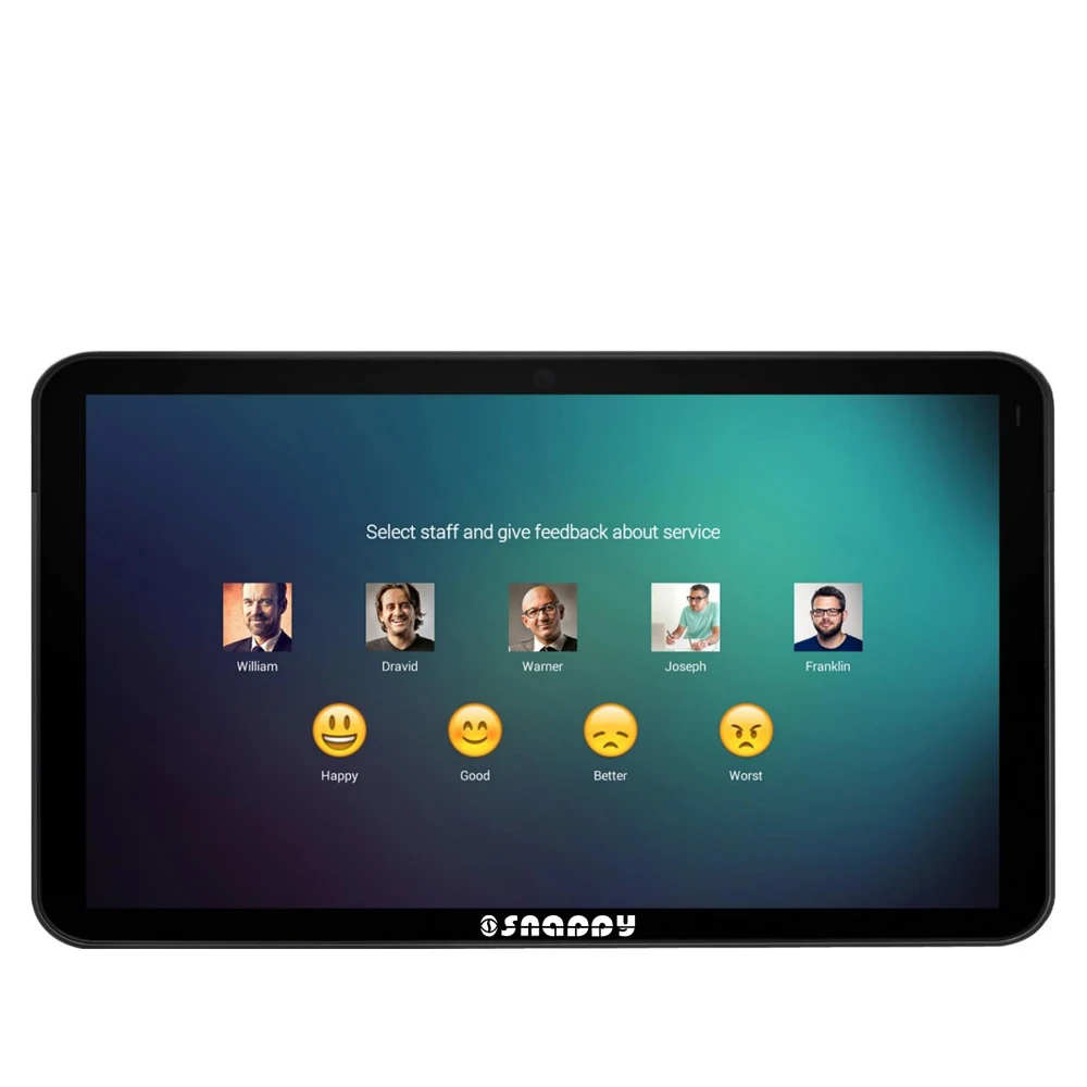 Терминал обратной связи с клиентами на базе android, устройство для наблюдения за удовлетворенностью клиентов, система управления отзывами клиентов