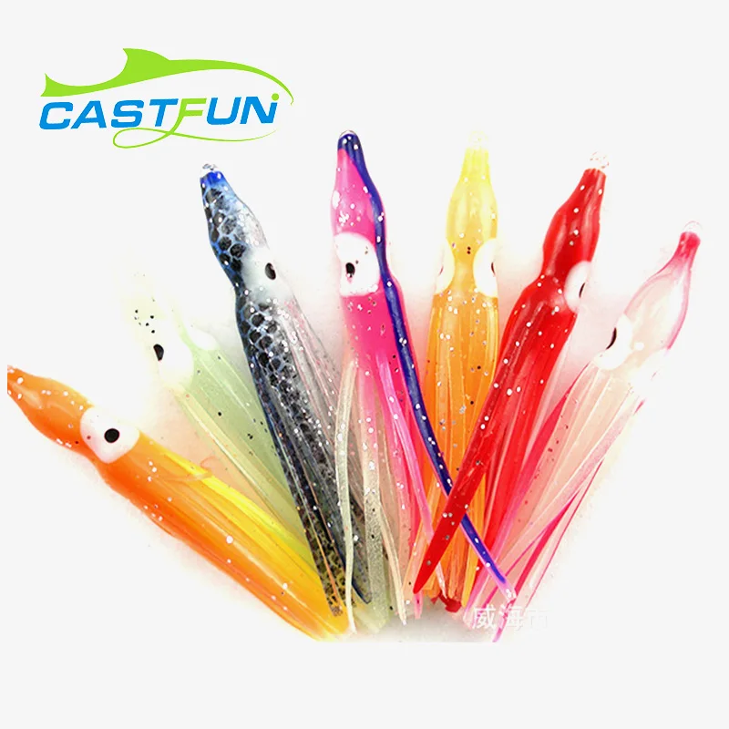 Soft Fishing Lures Rubber 5cm Squid Skirt Mixed Color Octopus Skirt Jigging